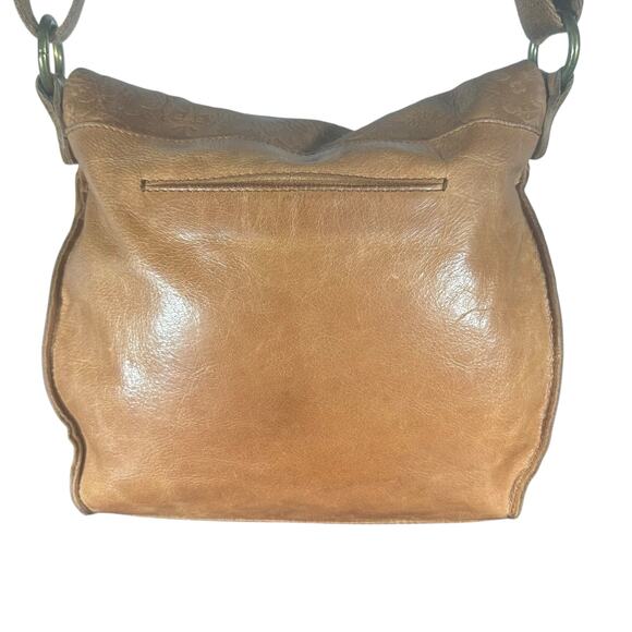 The Sak Embossed Leather Brown Boho Crossbody Bag - Picture 2 of 14